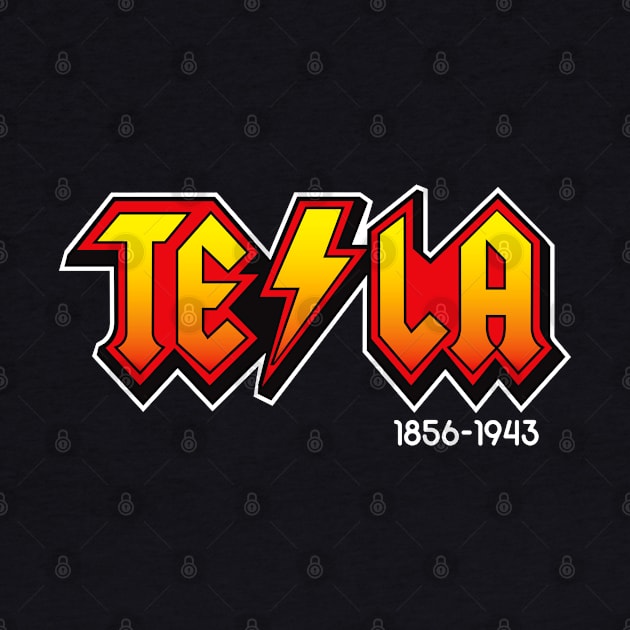 Nikola Tesla ACDC lettering by Alema Art